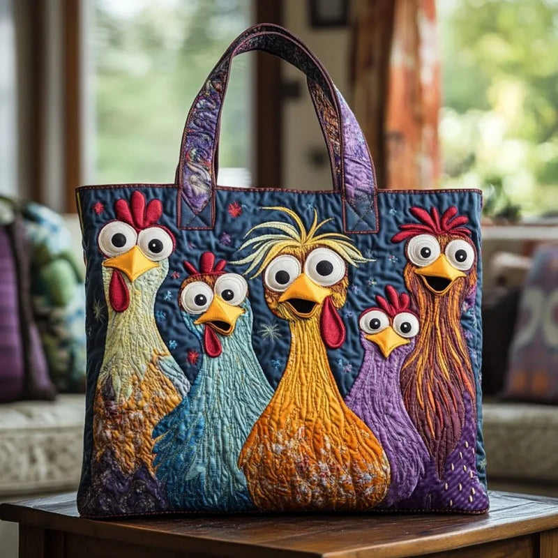 Five Colorful Hens Handmade Bags