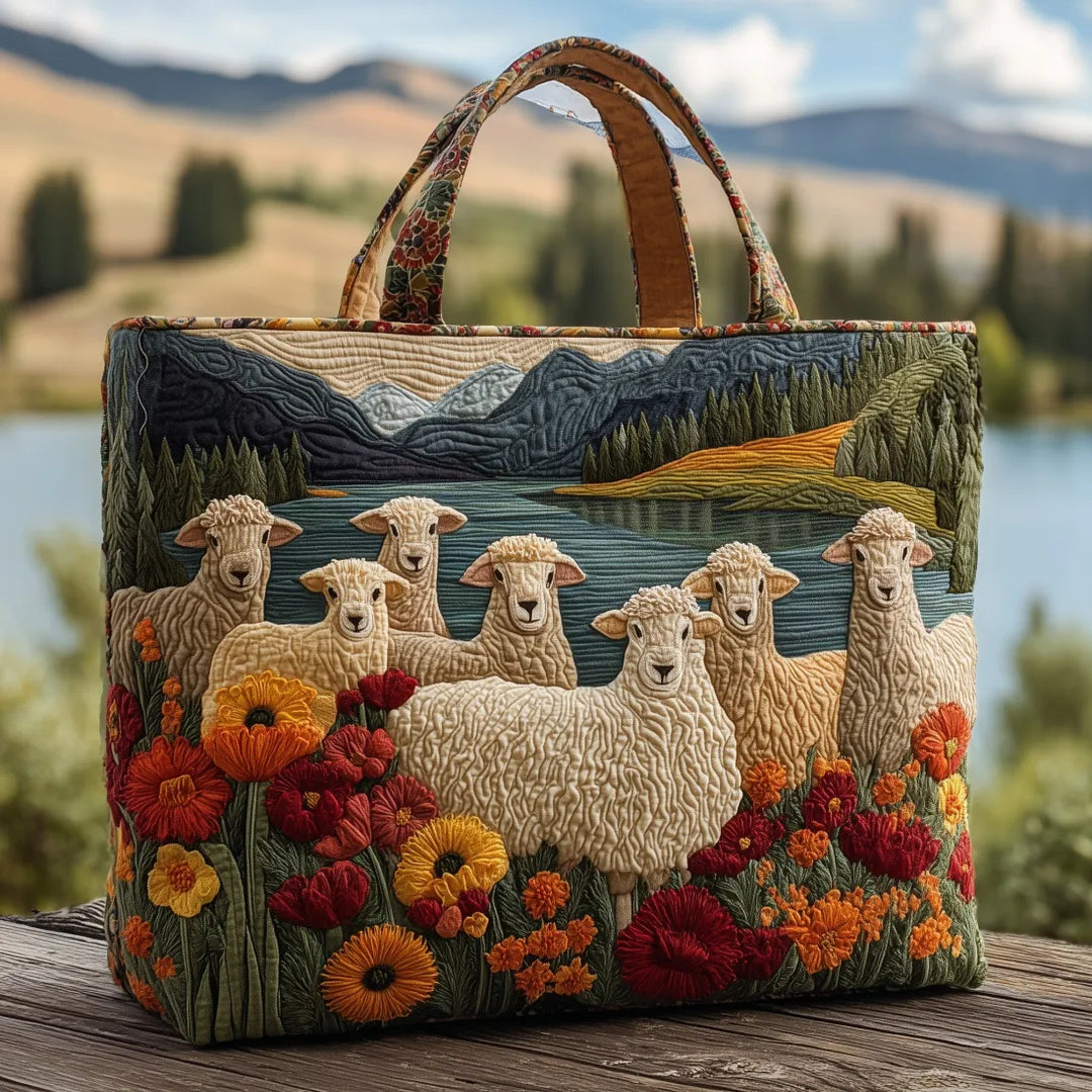 Sheep by Lake Handmade Bags