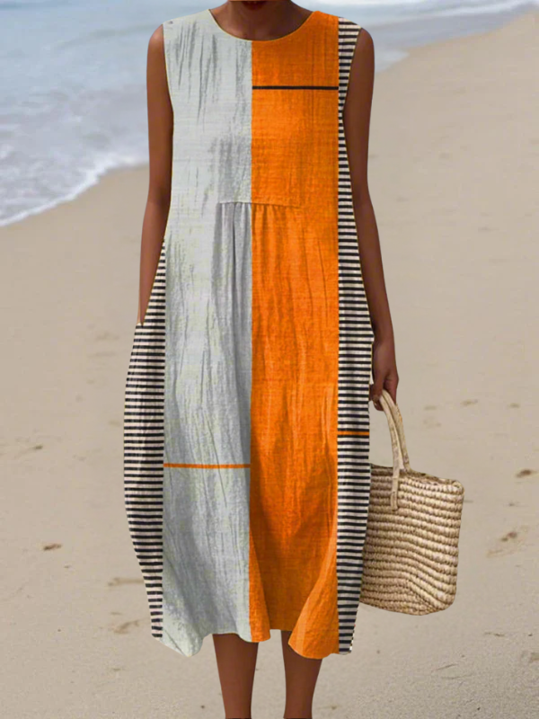 May Colorblock Midi Dress Midi Dresses