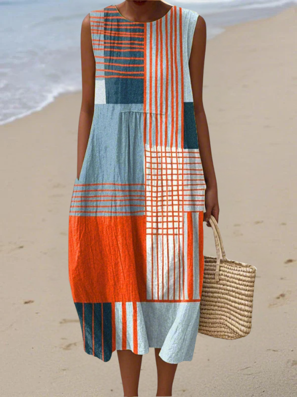 Kim Geometric Midi Dress Midi Dresses