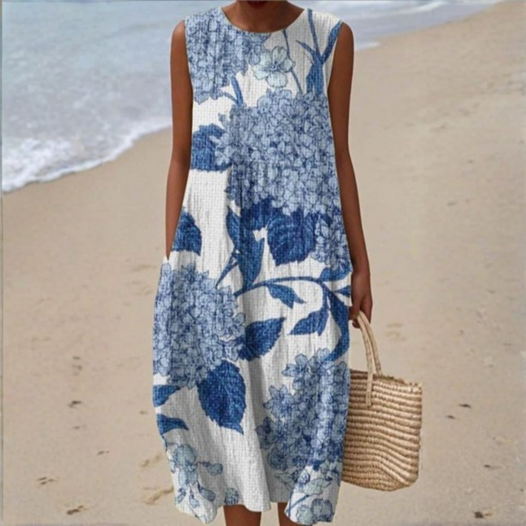 Matilda Coastal Sleeveless Summer Dress Summer Dresses