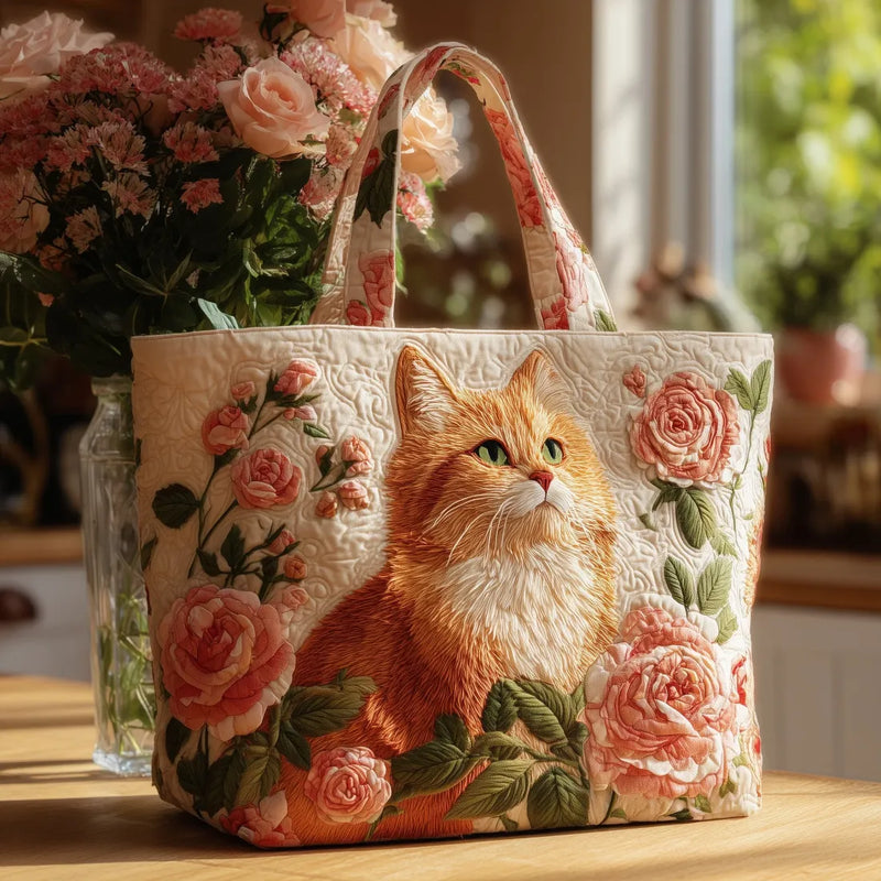 Ginger Cat Roses Handmade Bags
