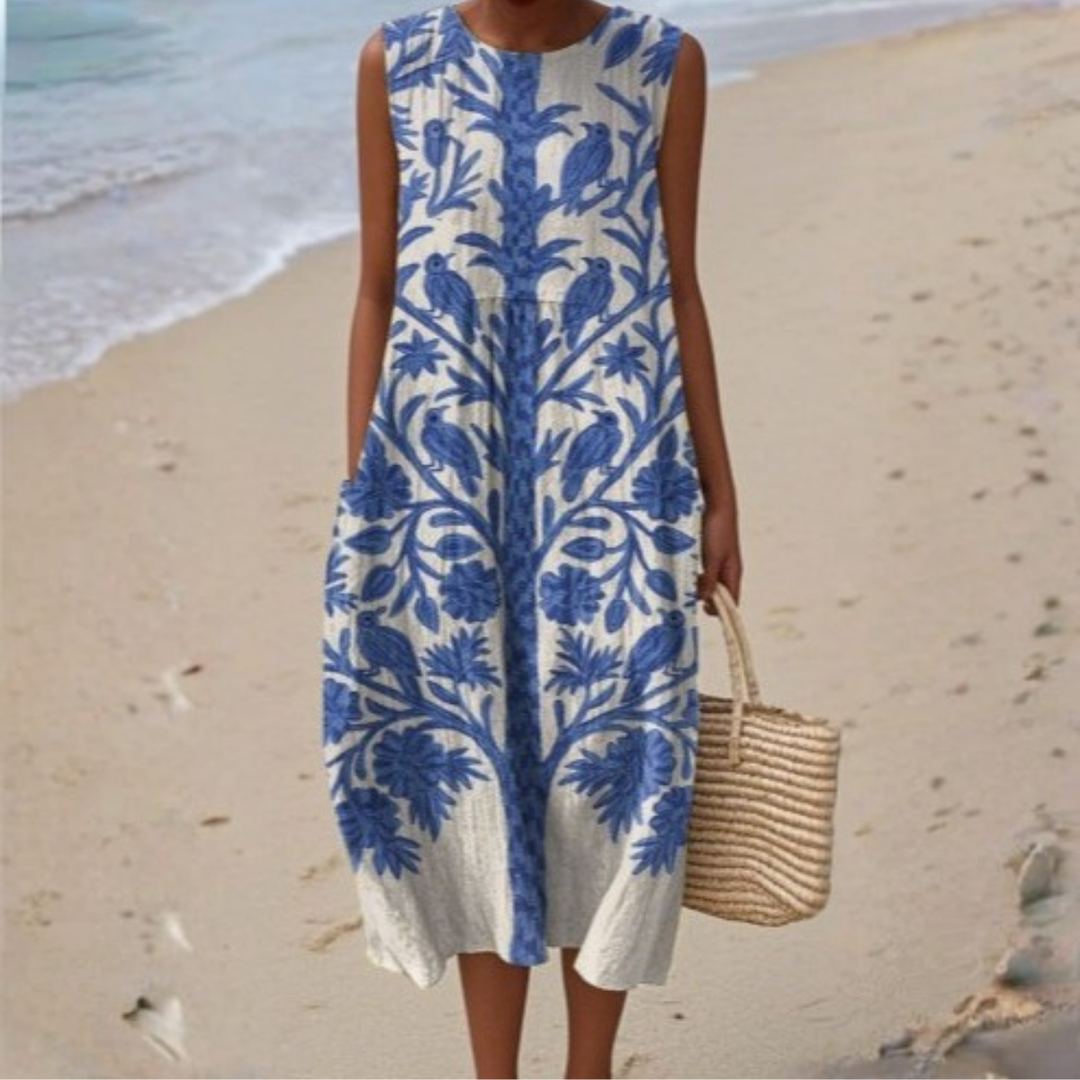Matilda Coastal Sleeveless Summer Dress Summer Dresses