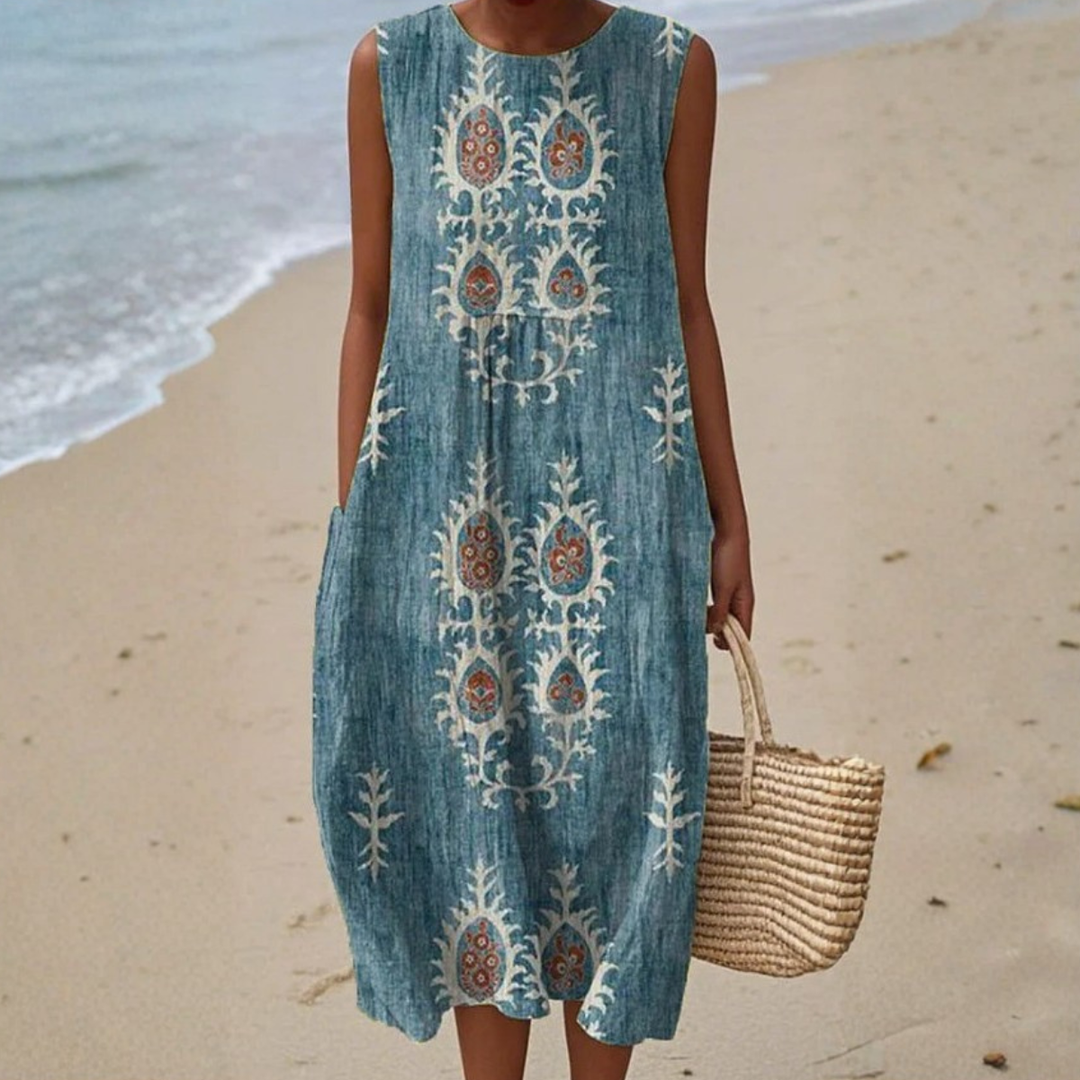 Alinta Sleeveless Boho Midi Dress Midi Dresses