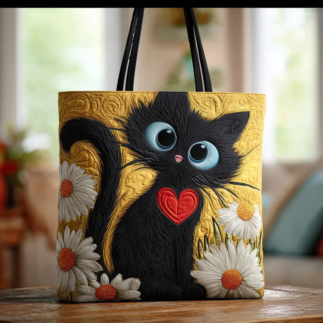 Black Cat Daisies Handmade Bags