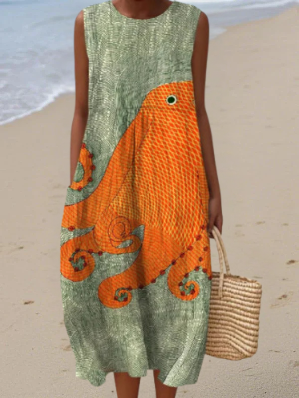 Tess Oceanic Midi Dress Midi Dresses