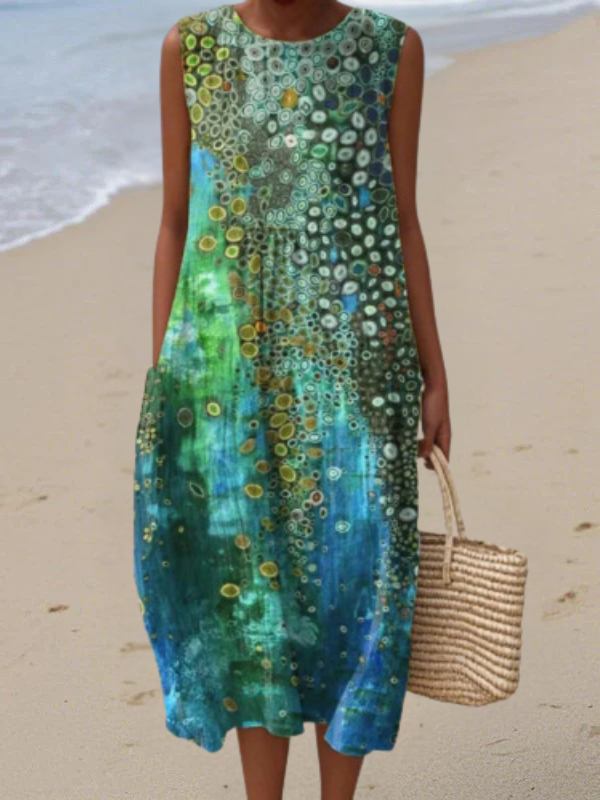 Zara Reef Midi Dress Midi Dresses