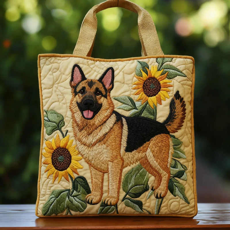 Floral German Shepherd Handmade Bags