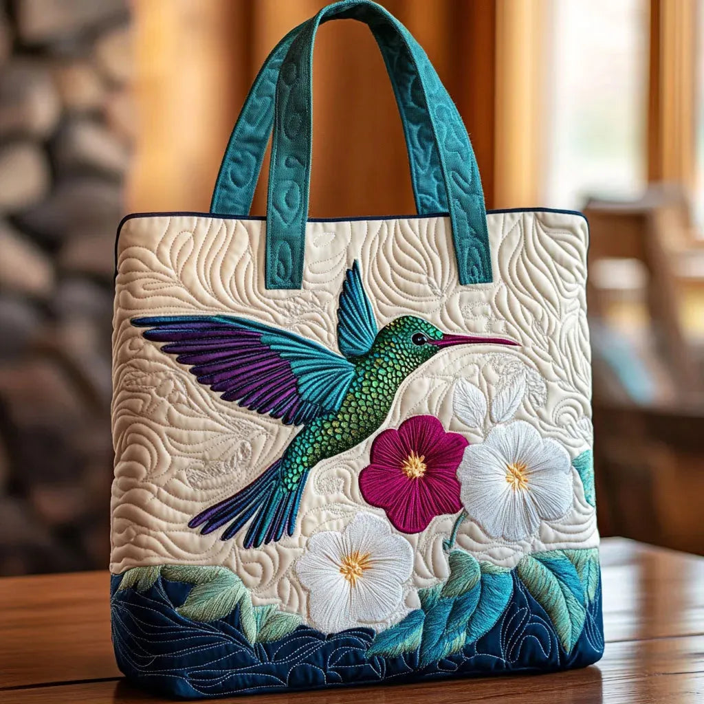 Hummingbird & Flower Handmade Bags