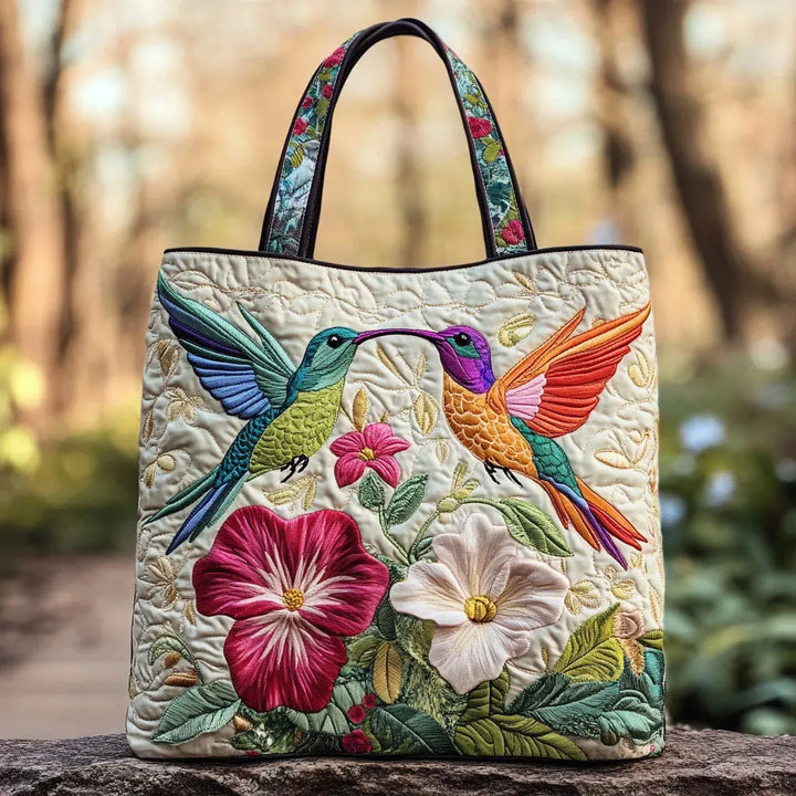 Hummingbird & Flowers Handmade Bags