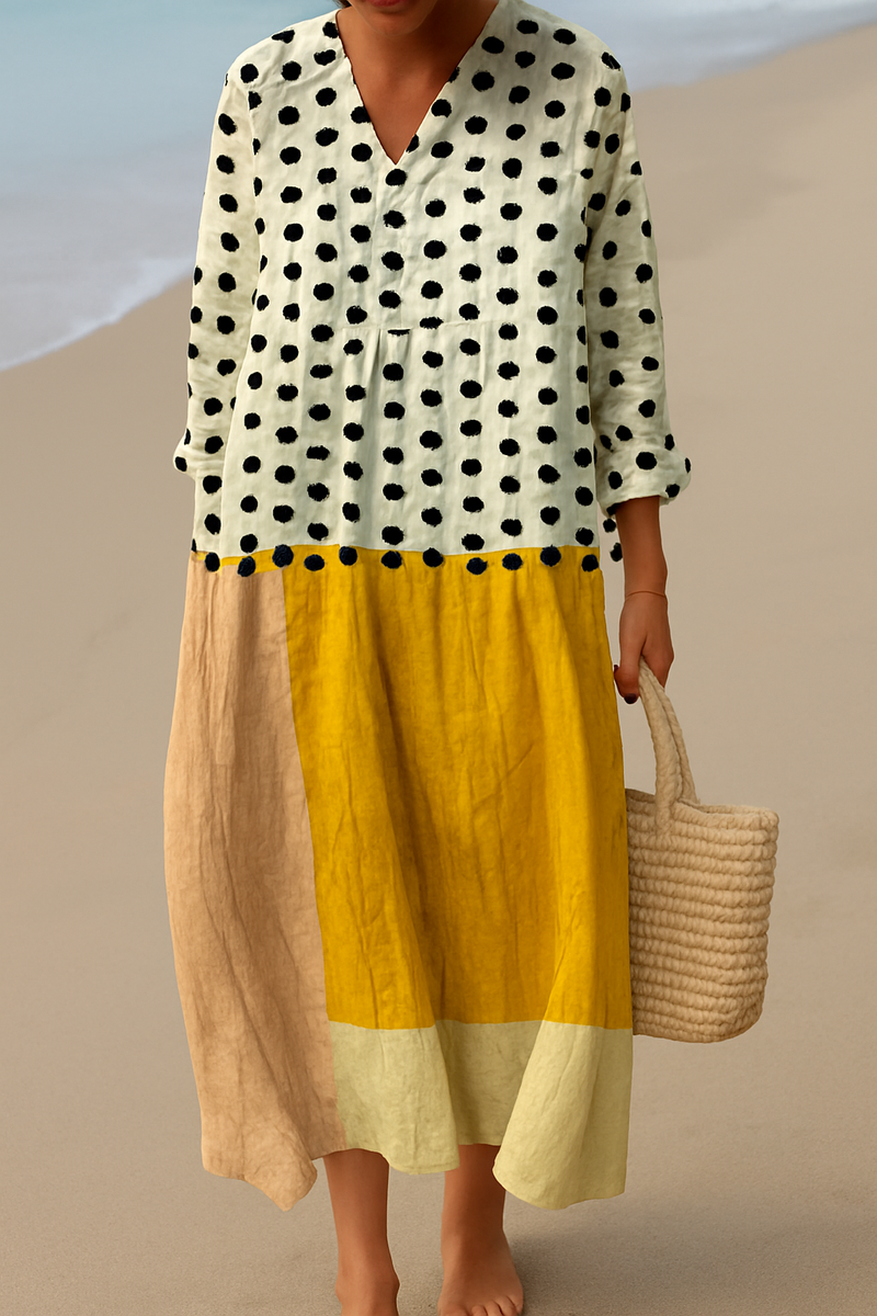 Polka Sunscape Dress Dresses