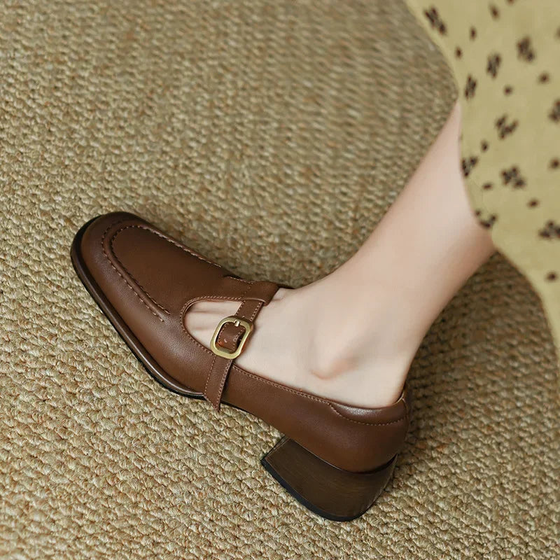 Ysolenne T-Strap Heeled Sandals