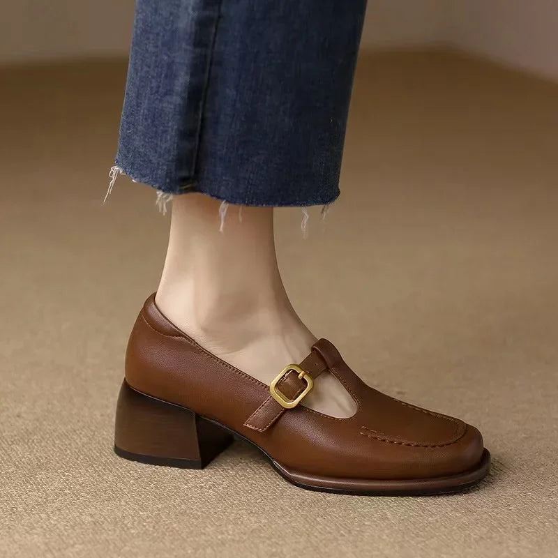 Ysolenne T-Strap Heeled Sandals