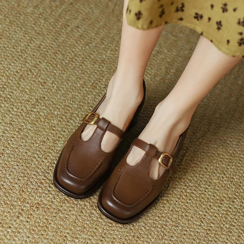 Ysolenne T-Strap Heeled Sandals