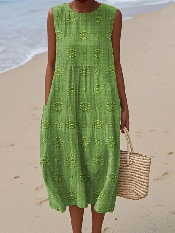 Sara Patterned Midi Dress Midi Dresses
