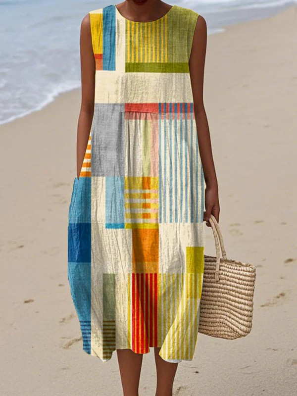 Eve Geometric Midi Dress Midi Dresses