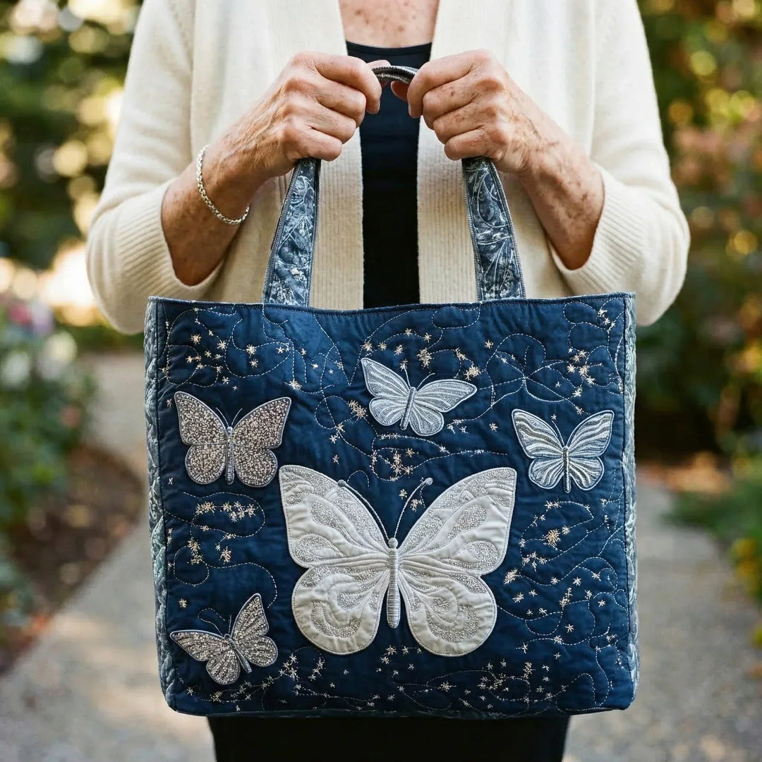 Silver Butterfly Handmade Bags