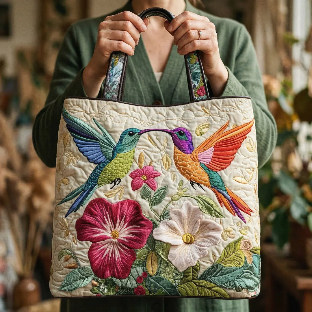 Hummingbird & Flowers Handmade Bags